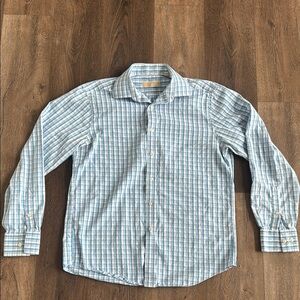 Michael Kors Men’s button up shirt. Dress shirt.  Size 16, 34/35.  Bright blue.